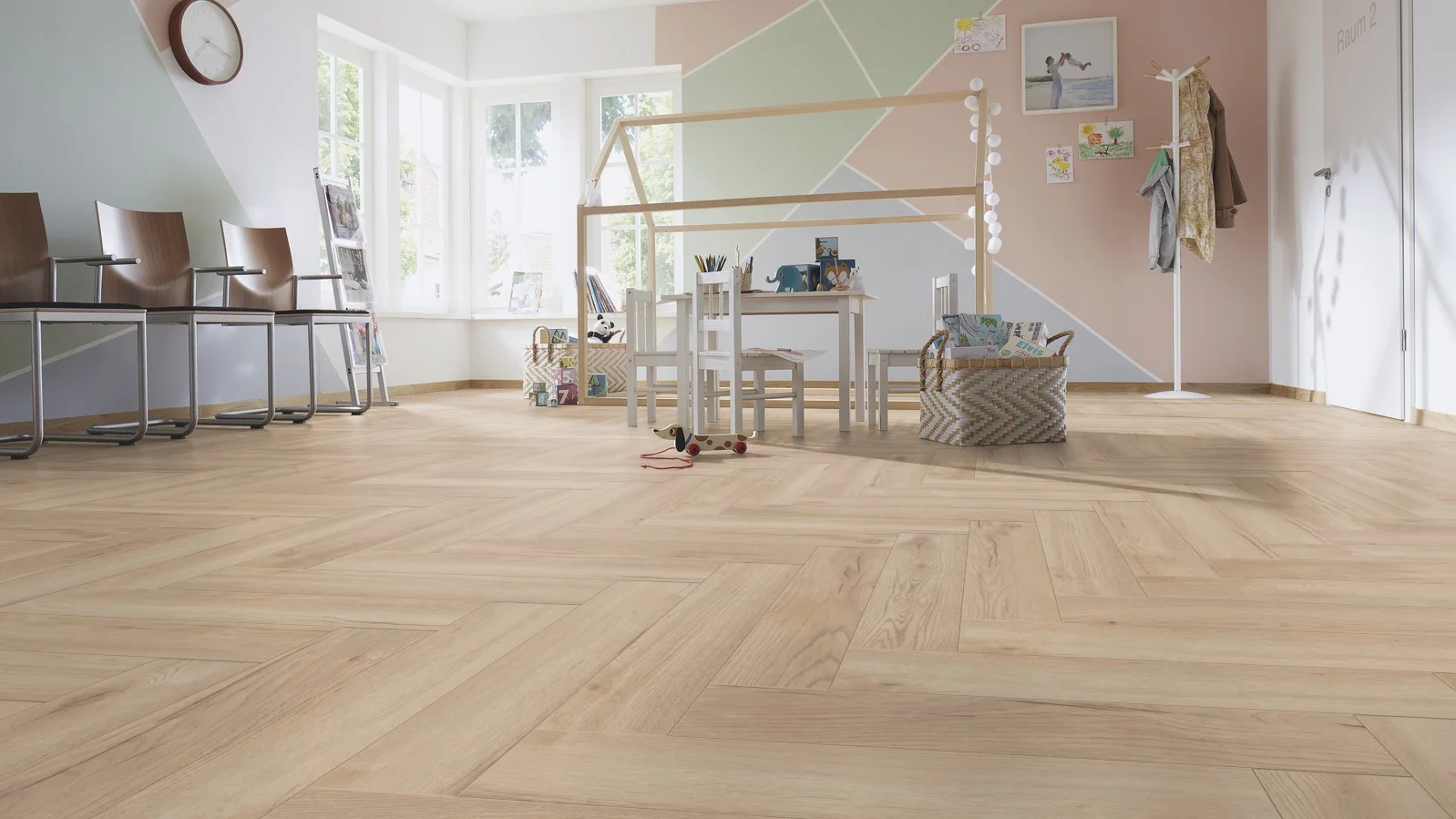 Ламинат Kronotex Herringbone 8/32 4V Дуб Тулуза D 3678