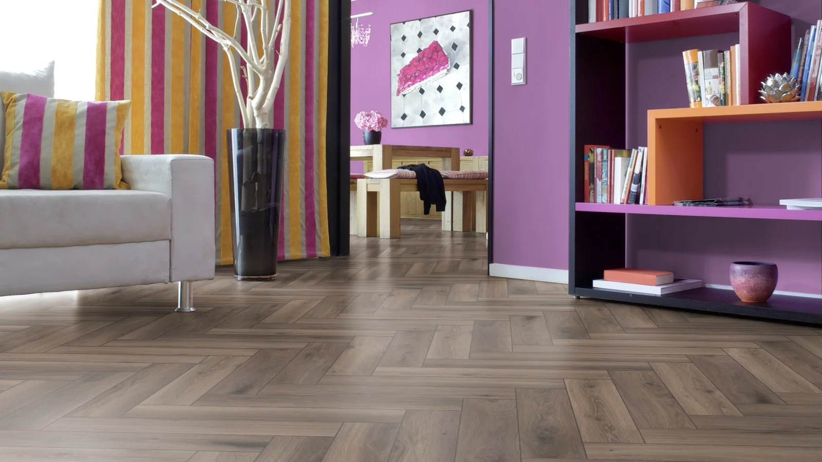 Ламинат Kronotex Herringbone 8/32 4V Дуб Феррара D 3860