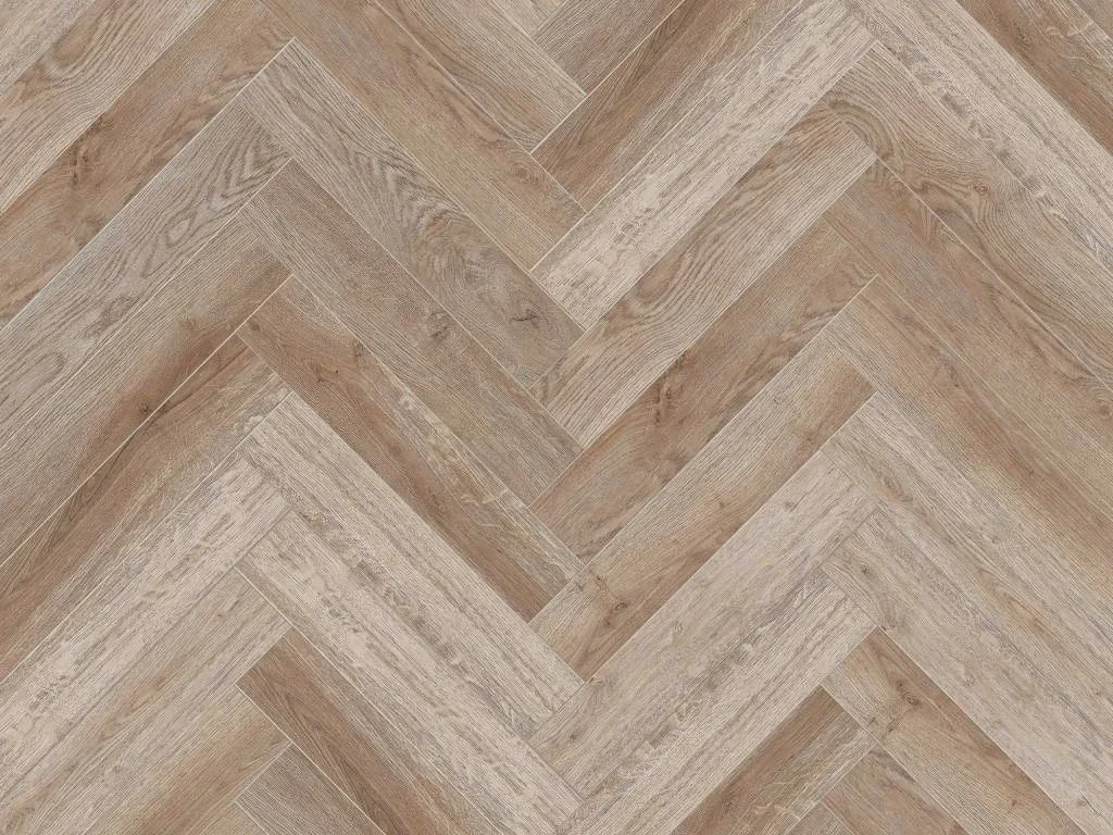 SPC кварцвиниловая плитка Cronafloor Herringbone Дуб Лилль