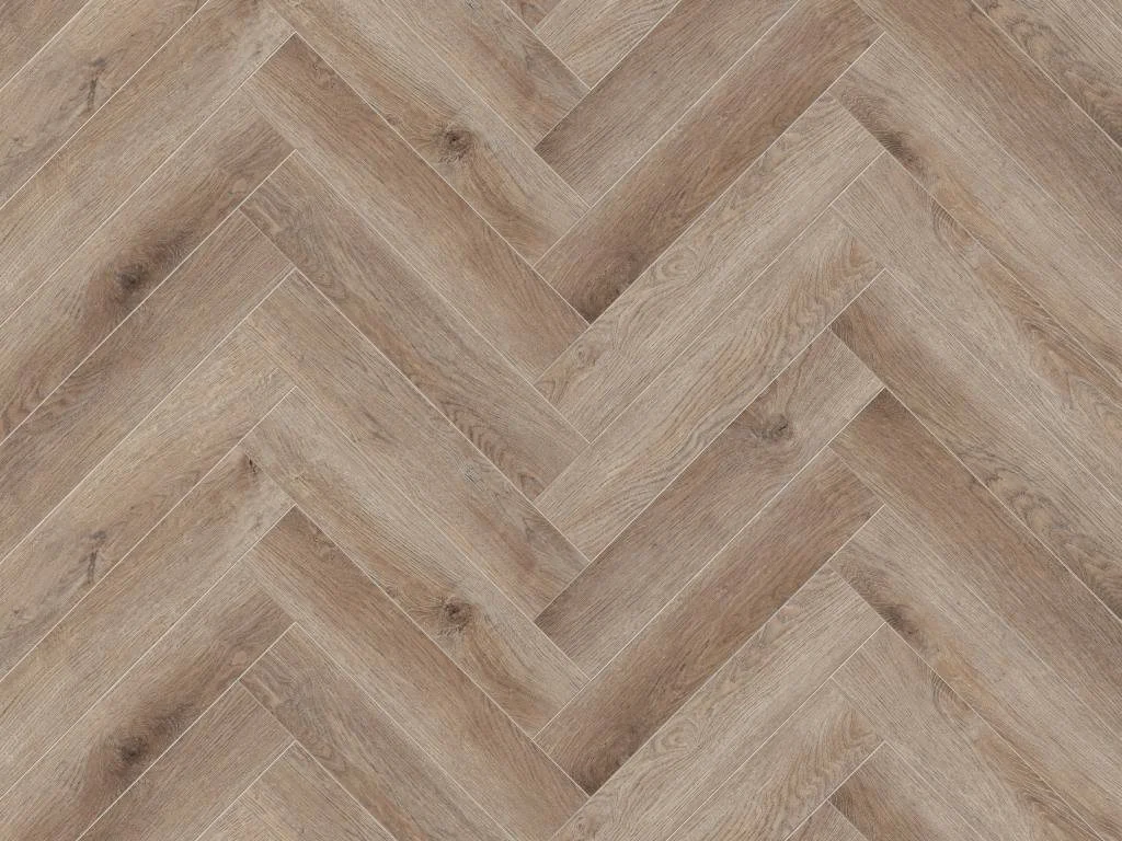 SPC кварцвиниловая плитка Cronafloor Herringbone Дуб Монпелье